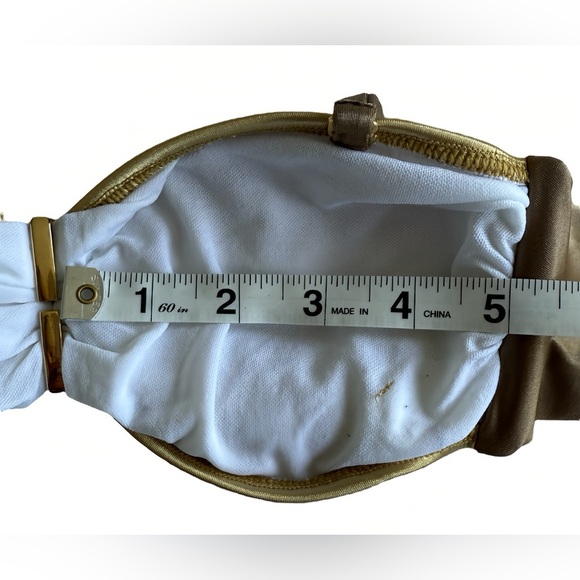 Iracema Scharf Luxury Brazilian Bikini Set S Gold Brown Bandeau Top & Bottom NWT - Picture 14 of 15